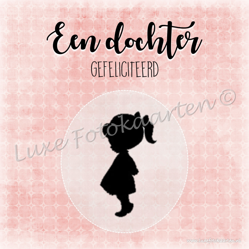 Geboorte dochter - silouet meisje